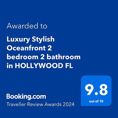 Luxury Stylish Oceanfront 2 Bedroom 2 Bathroom In Hollywood Fl Exteriér fotografie